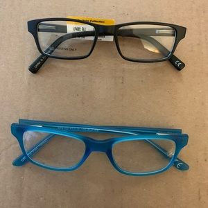 Two 2 child eyeglass frames. Plastic
